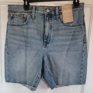 Madewell High-Rise Blue Denim Shorts
